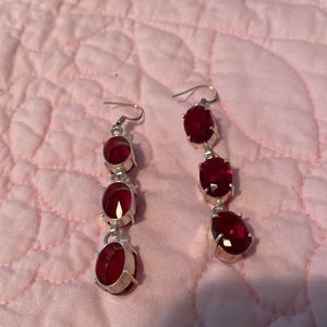 Garnet Drop Earrings